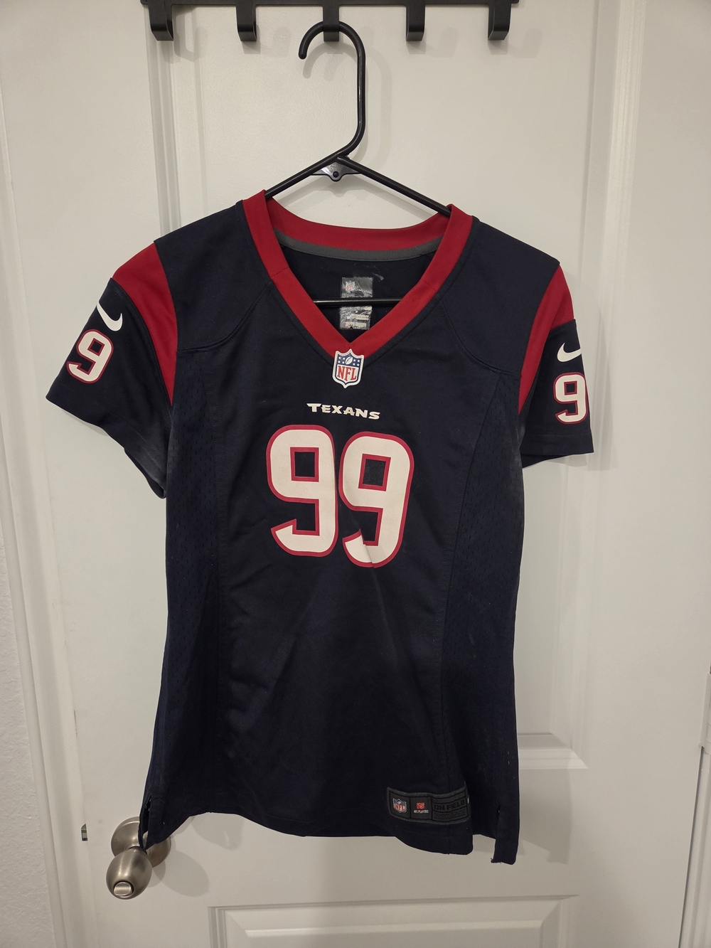 Nike Women's Houston Texans #99 Jersey in Navy and Red